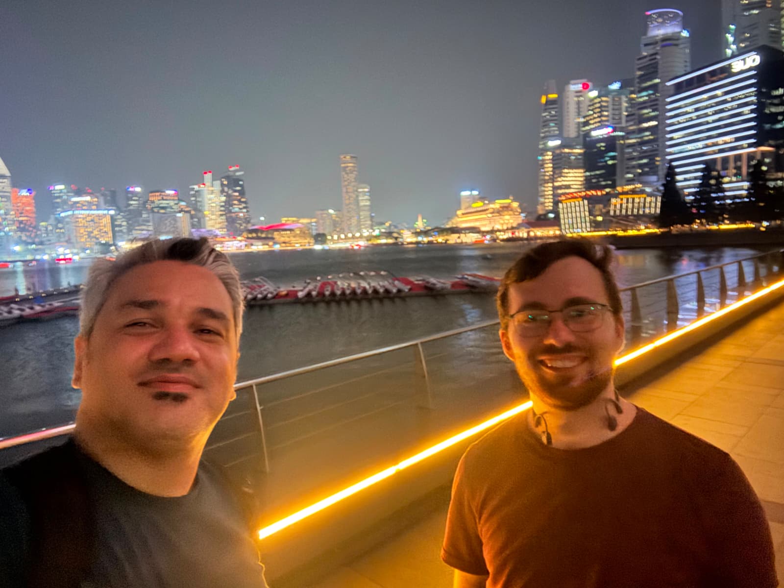 Tom and Erfan at Marina Bay